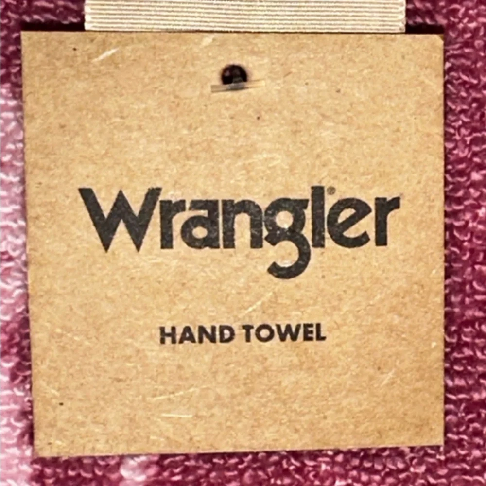 NEW Wrangler Pink Cowboy Boots, Hats, & Bows Reversible Hand Towel